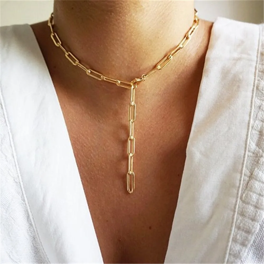 

AurolaCo Customized Chain Necklace Personalized Double Necklace Stainless Steel For Women Jewelry Gift