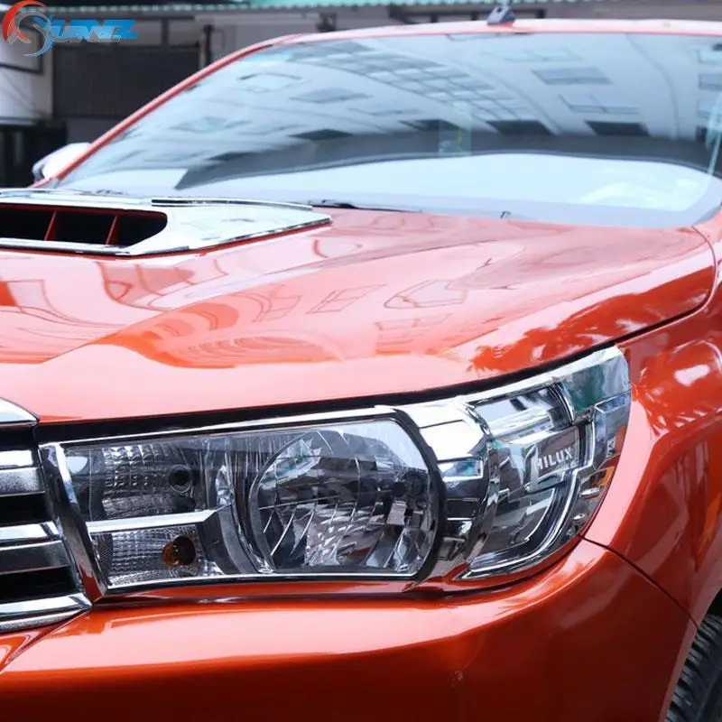Аксессуары ABS Chrome крышка переднего заднего фонаря для Toyota Hilux Revo 2016 2018 базовая
