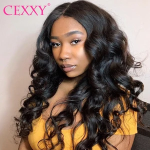 Бразильские натуральные волосы Cexxy, длинный парик, волнистые волосы 13x 6, парики из человеческих волос на сетке спереди для женщин, 180 плотный парик на сетке, HD Прозрачная сетка