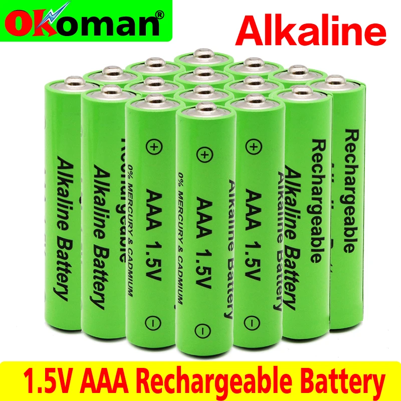 4 20pcsOkoman AAA батарея 2100 мАч 1 5 В щелочная аккумуляторная для дистанционного
