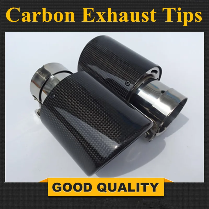 2 шт.: универсальный автомобильный глушитель выхлопной трубы Akrapovic наконечник из