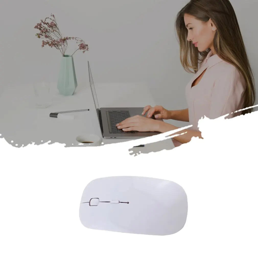 

Wireless mouse ultra-thin mute USB optical mouse 2.4GHz computer PC laptop wireless mouse convenient