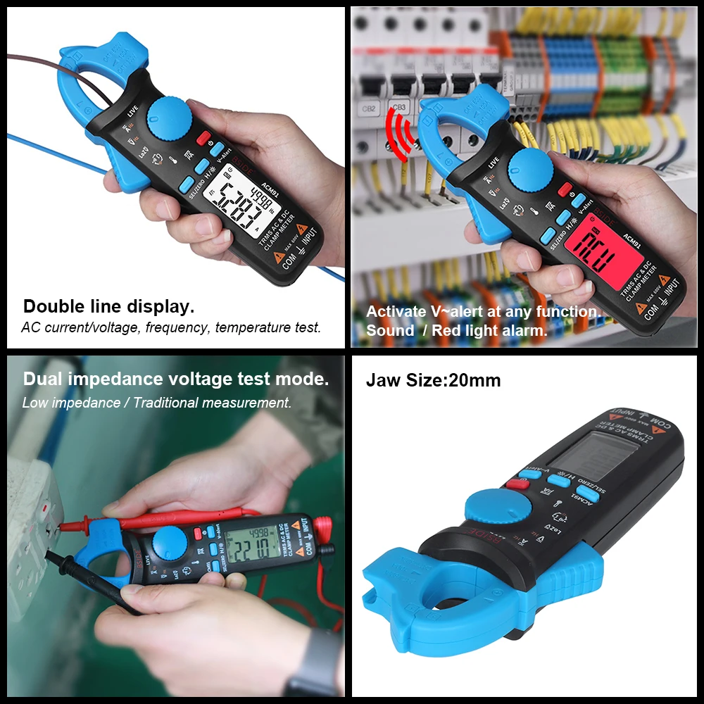 BSIDE True Clamp Meter 1mA Plier Ammeter Professional Car repair Digital Multimeter DC AC Temp Tester | Инструменты