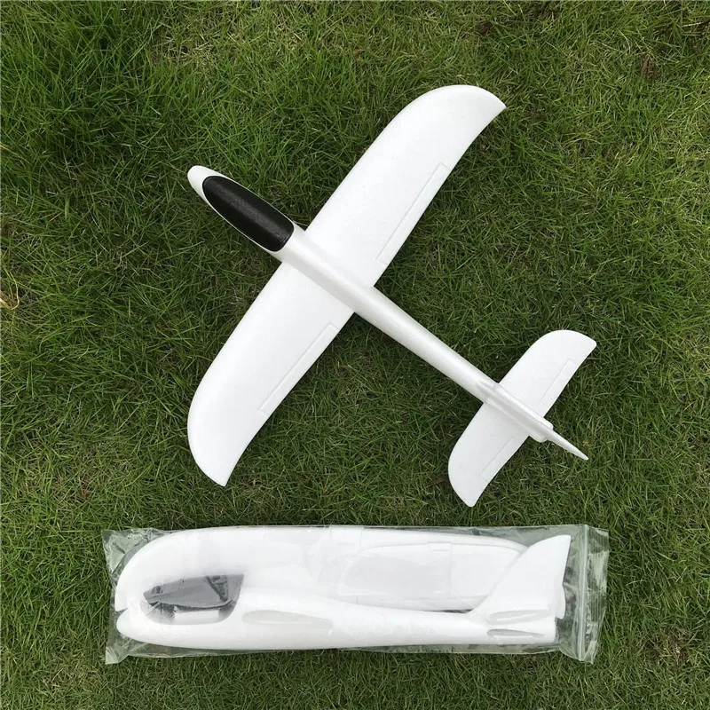 Plane 48 см DIY ручной бросок Летающий планер игрушки-самолеты для детей пена модель аэроплана вечерние сумки наполнители Летающий планер самолет детская игра - Цвет: Plane