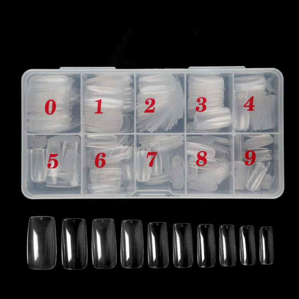 

Half Cover False Nails Tips 500pcs Acrylic Fake Nail Manicure Sets French Style Artificial Nails with Designs For Nail Art Sets