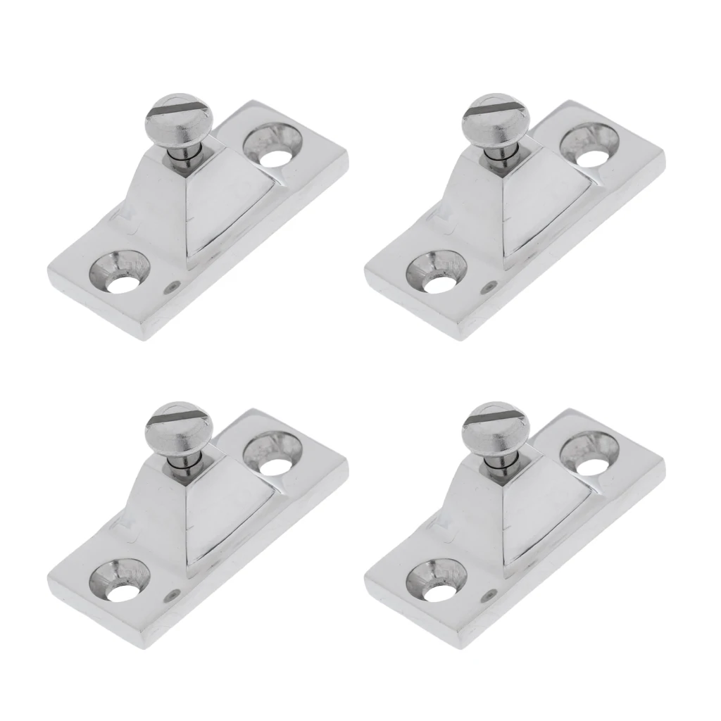 

4 Pieces Stainless Side Mount Deck Hinge Boat Bimini Top Fitting Hardware