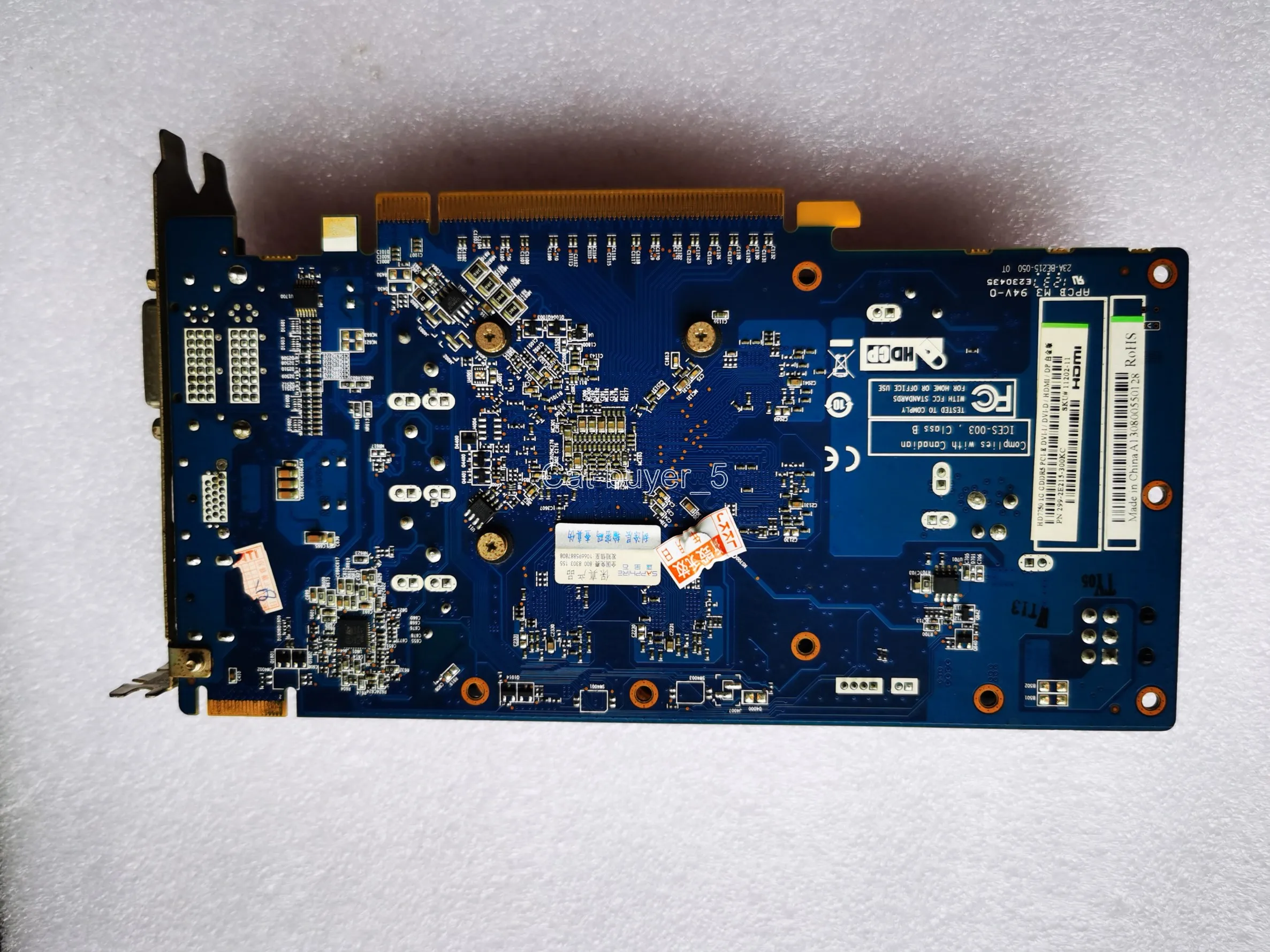Видеокарта SAPPHIRE AMD Radeon HD7750 1 ГБ GDDR5 PCI-E DP DVI HDMI  Компьютеры и