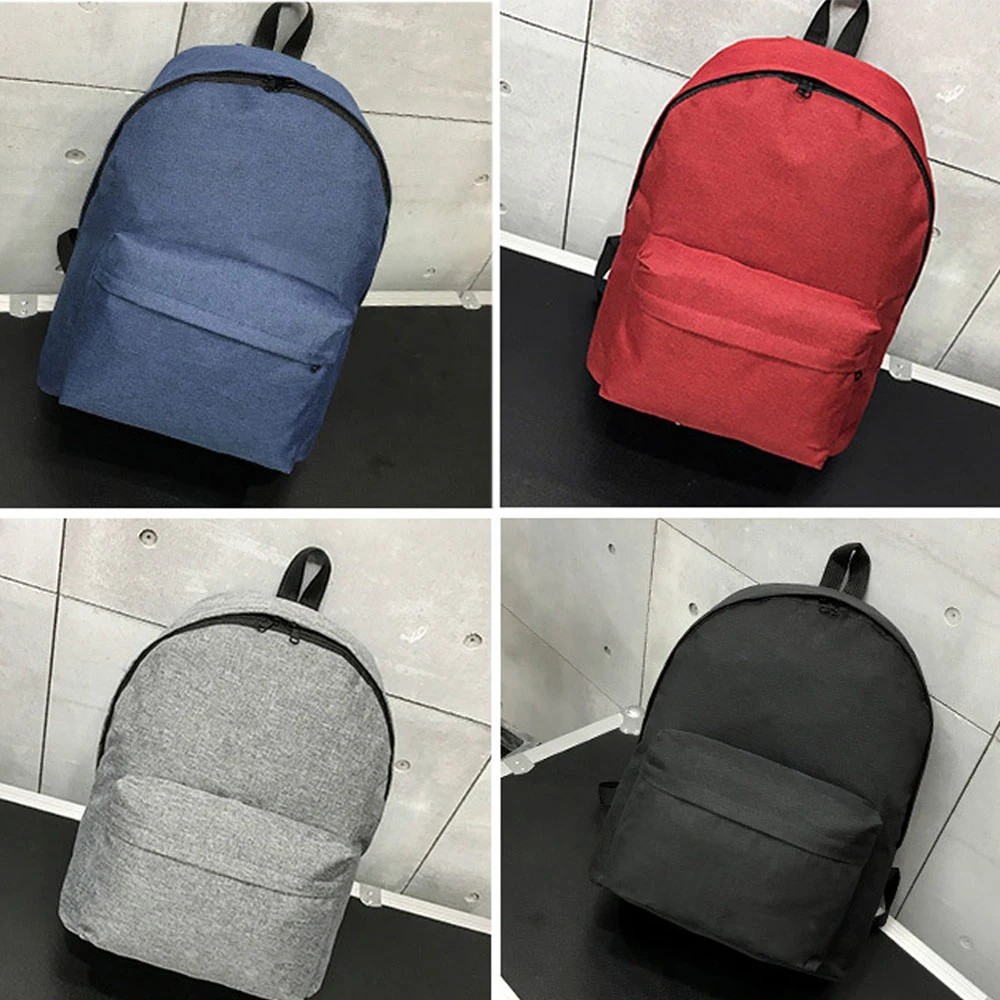 Мужской черный холщовый рюкзак для студентов школьный подростков повседневный