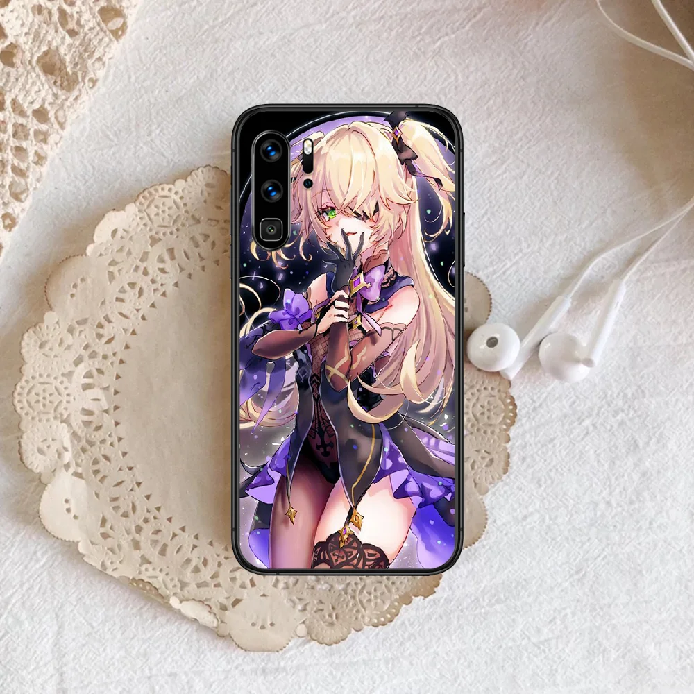 

Genshin Impact Fischl Phone Case For Huawei P Mate 10 20 30 40 Lite Pro smart Z 2019 nova 5t black Cell 3D Back Luxury Etui Soft