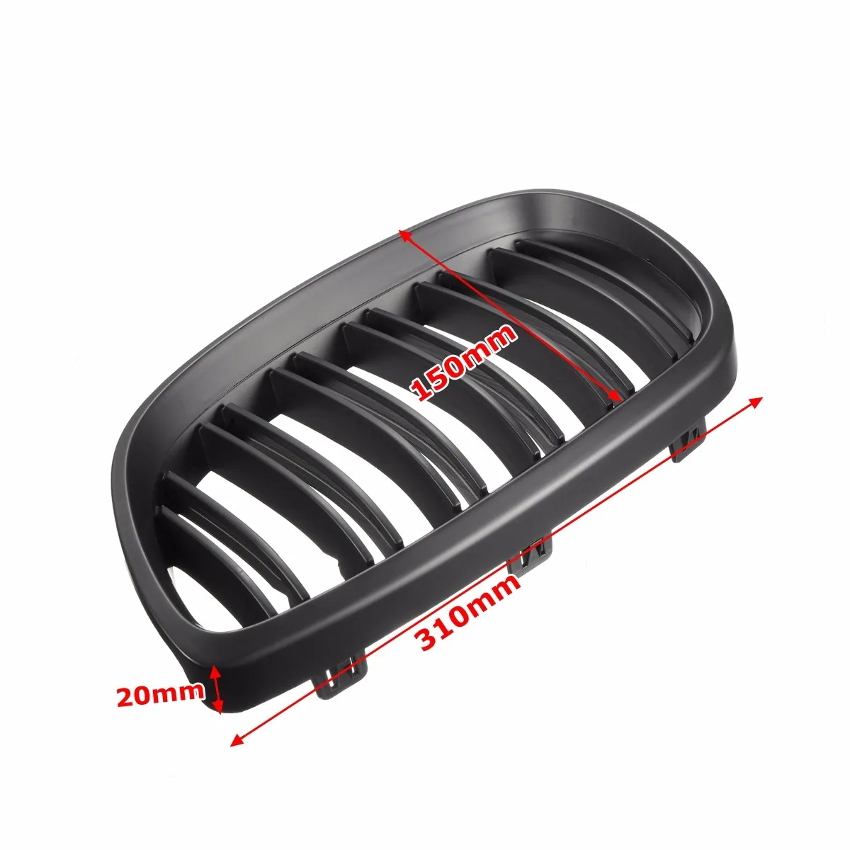 Лидер продаж пара спереди почек матовый черный резиновый бампер решетка гриль