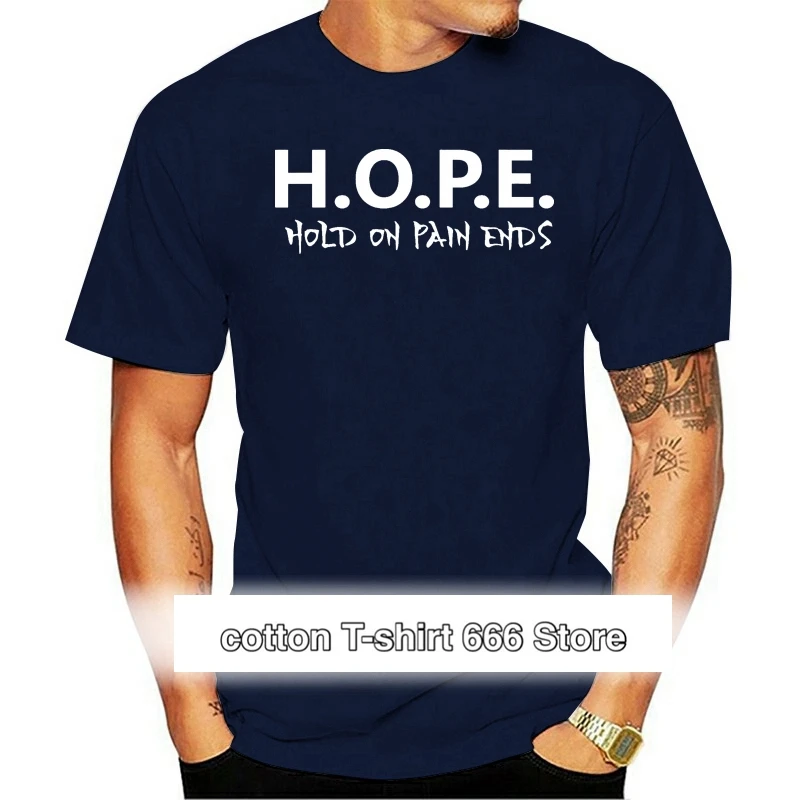 

Camiseta con eslogan de HOPE обезболивающие концы унисекс, cita inspiradora y мотиватор