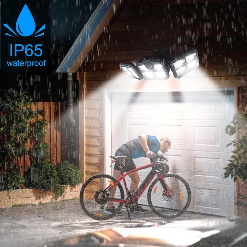 Светильник на солнечной батарее 3 головки водонепроницаемый 270 ° регулируемый