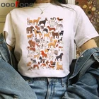Женская футболка Harajuku Ullzang, футболка в Корейском стиле, с принтом в виде собаки