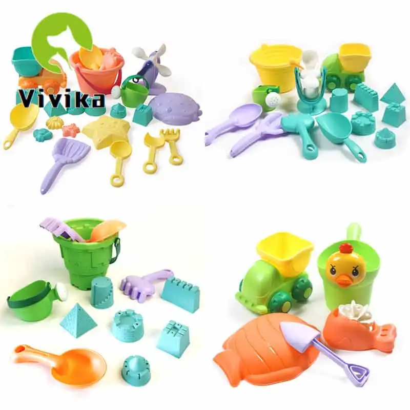 Мягкие резиновые пляжные игрушки детские летние водные игры большой песок