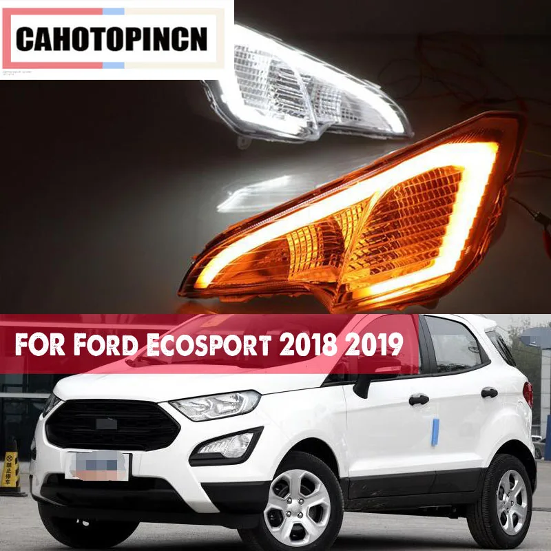Для Ford Ecosport 2018 2019 12 В водонепроницаемый ABS светодиодный ДХО дневные ходовые огни