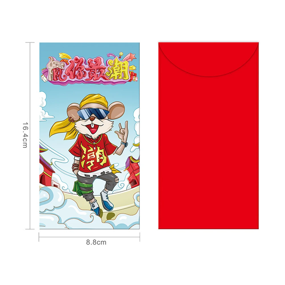 5 шт китайские красные счастливые конверты 2020 год крысы денежное дерево пакеты