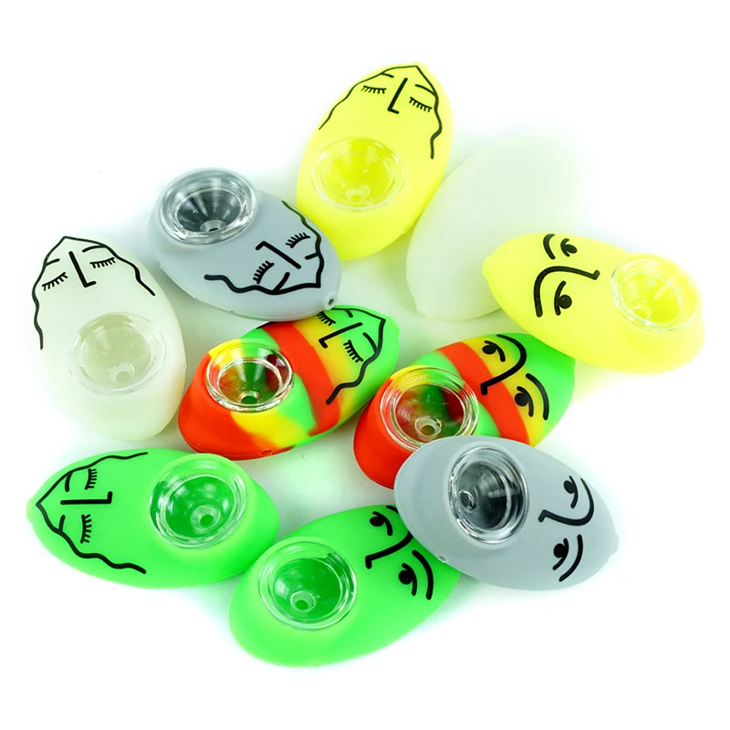 Светится в темноте забавная силиконовая подставка для курительная трубка с