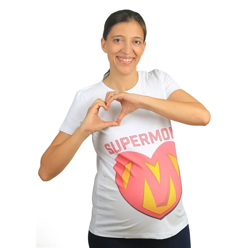 WelcomeBaby Mummy's Baby Maternity T-Shirt Super Mom White | Мать и ребенок