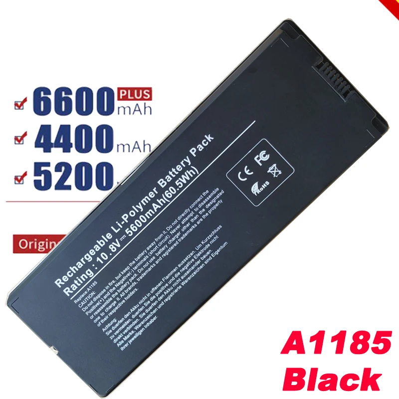 Черный аккумулятор для Apple A1185 A1181 Macbook 13 дюймов MA472 MA701 MA566 MA566FE/A MA566G/A MA566J/A|apple macbook