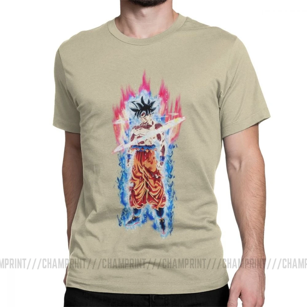 Goku Beerus Dragon Ball, мужские футболки, Vegeta Dbz, аниме, Harajuku, Забавные футболки, короткий рукав, вырез лодочкой, футболки, чистый хлопок, рисунок - Цвет: Хаки