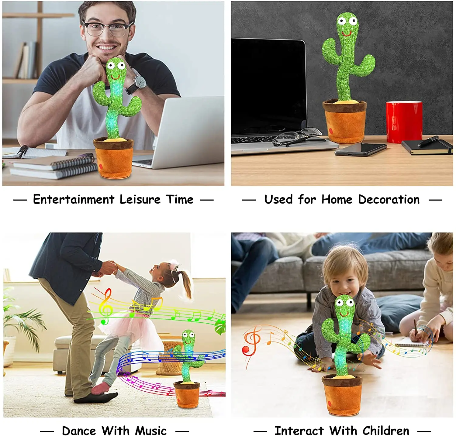 Dancing Cactus Toys Electron Plush Toy Soft Plush Doll Babies Cactus Sing Dance Speak Voice Interactive Bled Stark Toy For Kid