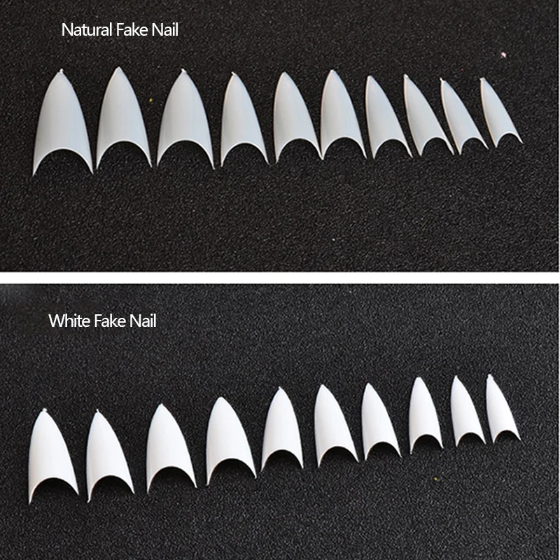 3 цвета 500 шт./пакет полный острый конец ногти кончики для французского маникюра