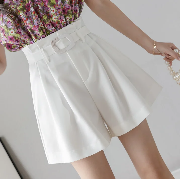 

Summer women denim Shorts high waists fur-lined leg-openings Plus size sexy short one