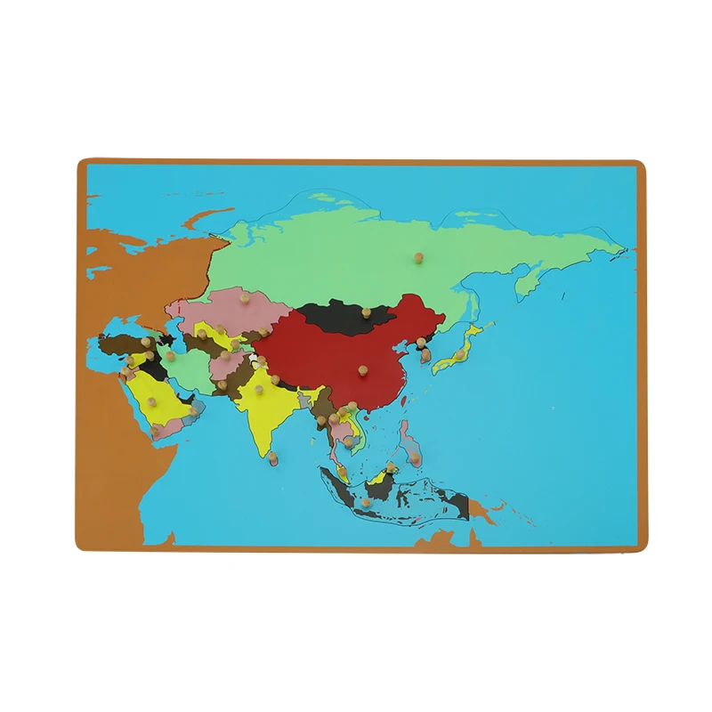 Карта-пазлы с ручкой 3D игра-головоломка geodia Learning деревянные карты цветная доска