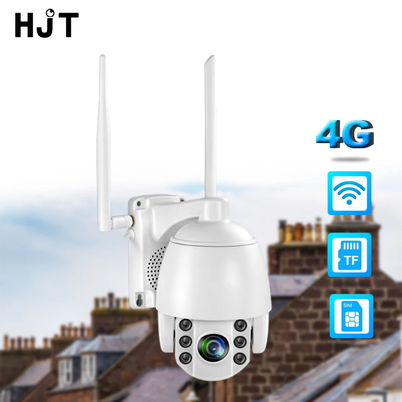HJT H.265 WIFI 2.0MP 4G sim карта IP камера P2P 1080P PTZ SONY307 беспроводная двухсторонняя аудио