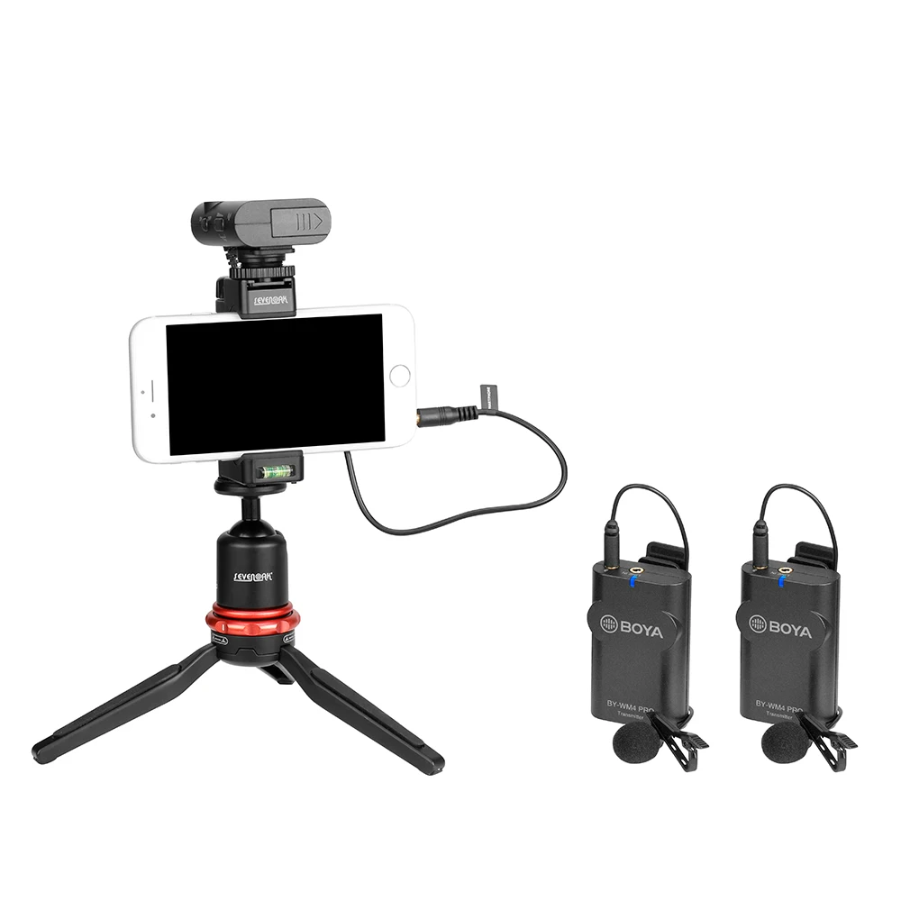 BOYA BY WM4 Pro K1 K2 петличный микрофон Микрофон для DSLR камеры телефон Двухканальный