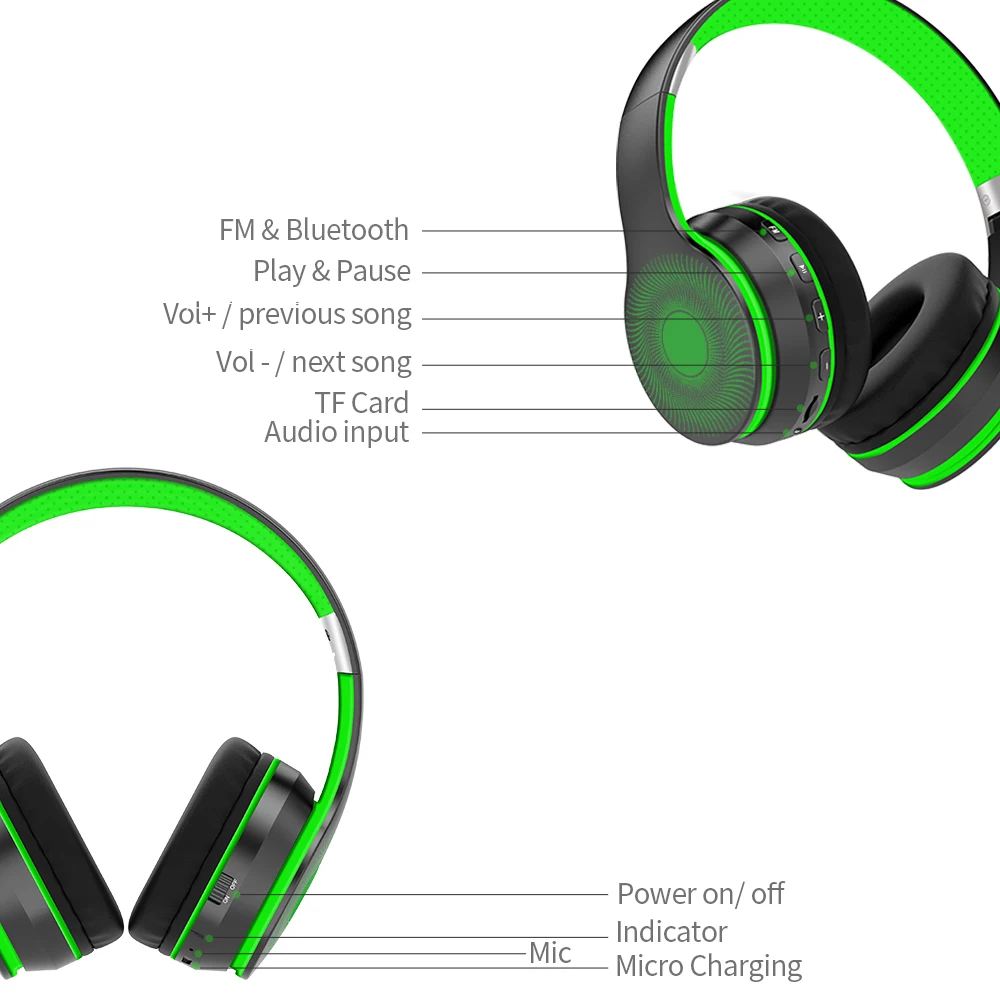 Esonstyle Bluetooth наушники 16 часов время воспроизведения Беспроводная гарнитура с