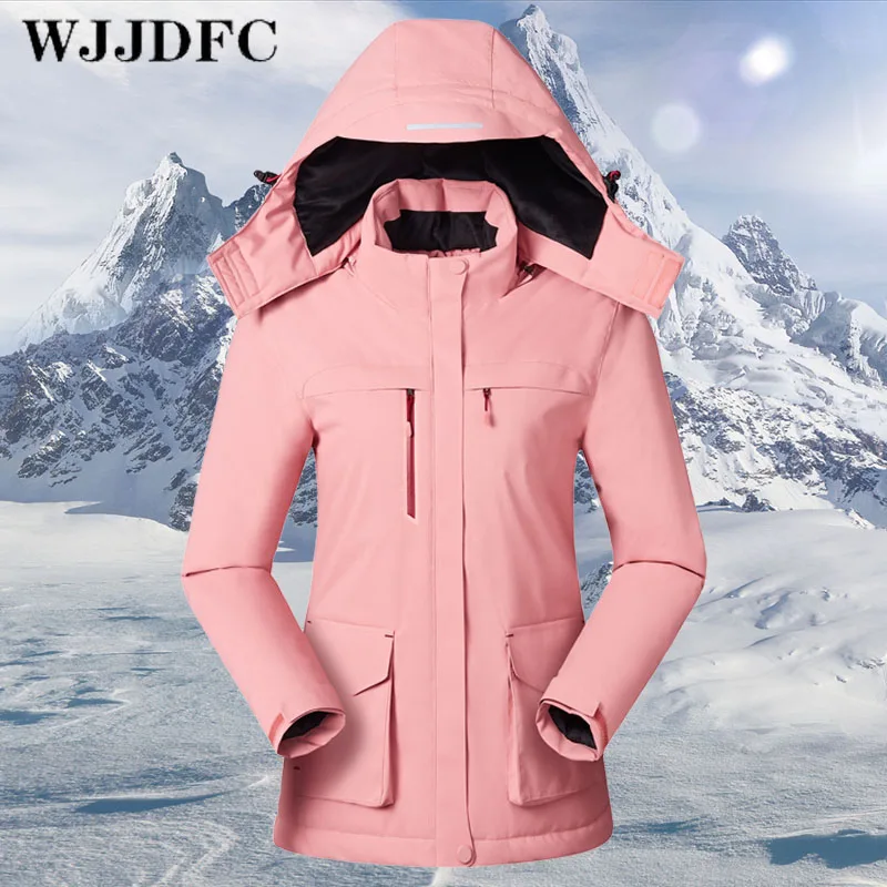 WJJDFC Couple 3 Zone Heating Jacket New Smart Electric Quick USB Heated Jacket Men Women Winter Outdoor Ski Suit Hooded Coat