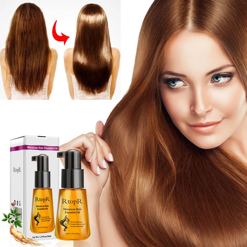 

Moroccan Hair Growth Essential Oil Anti Hair Loss Product 35ml Damage Dry Hair Care Nursing Essential Oil Fast Hair Growth