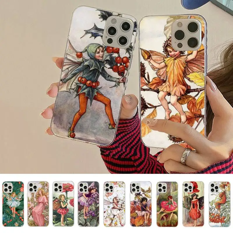 

Beautiful Flower Fairy Illustration Phone Case for iPhone 8 7 6S Plus X 5S SE 2020 XR 11 12 mini pro XS MAX