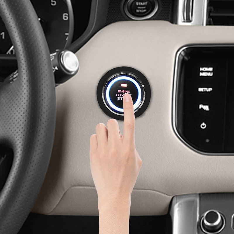 car keyless access rfid one click start system audible and visual reminder remote control to open the trunk free global shipping