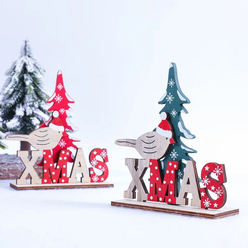 Рождественские деревянные птицы дизайн Рождественская елка украшения для дома