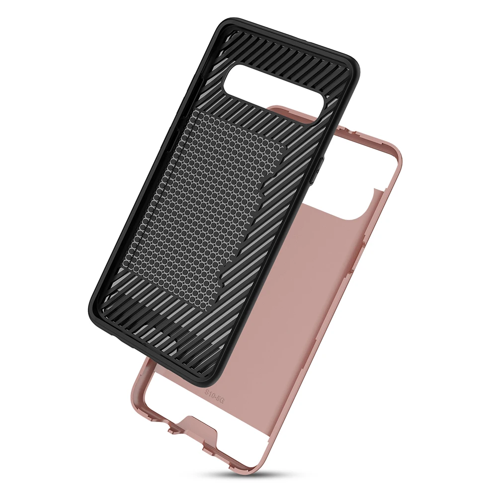For Samsung Galaxy S10 S8 S9 Plus S10e S20 Case Shockproof TPU + PC Brushed Armor Card Slot Back cover Note 8 9 10+ | Мобильные