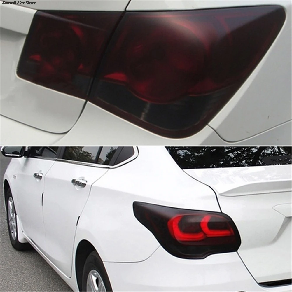 

30*100cm Cool Black Matte Car Light Smoke Film Headlight Color Change Film Taillight Film Two-layer Protective Film Car Sticker