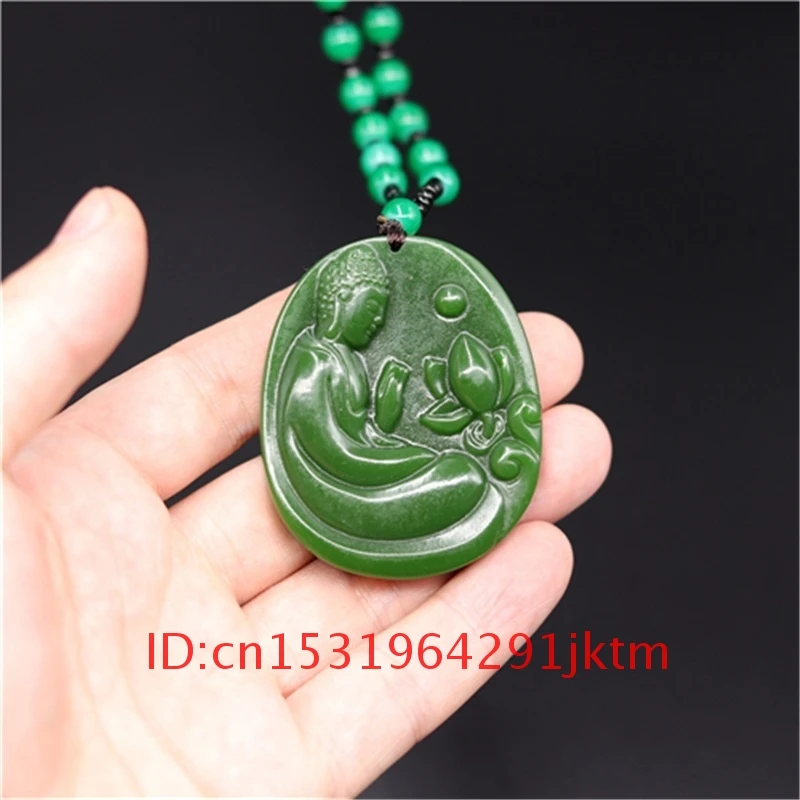 Кулон резной амулет ручная зеленая подвеска Нефритовый жадеит ювелирное изделие