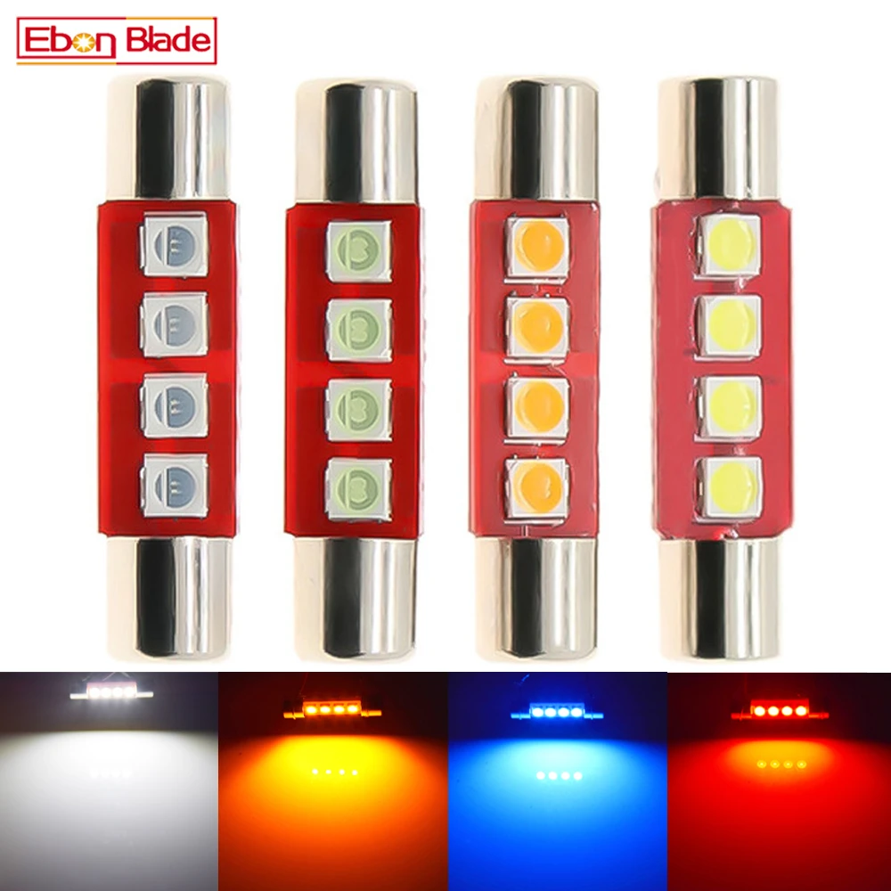 4 шт. авто светодиодный лампы 28 мм 31 3030 SMD белого цвета-красный желтый голубой лед