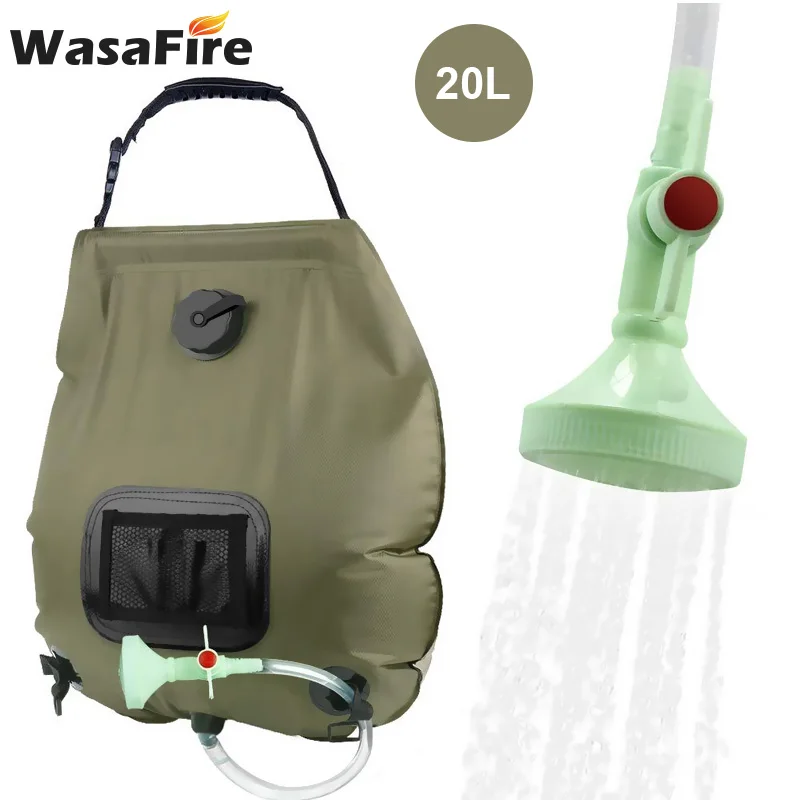 

20L Solar Heated Shower Bath Bags Camping PVC Water Storage Bags Portable Folding Outdoor Hiking Climbing Hydration Bag