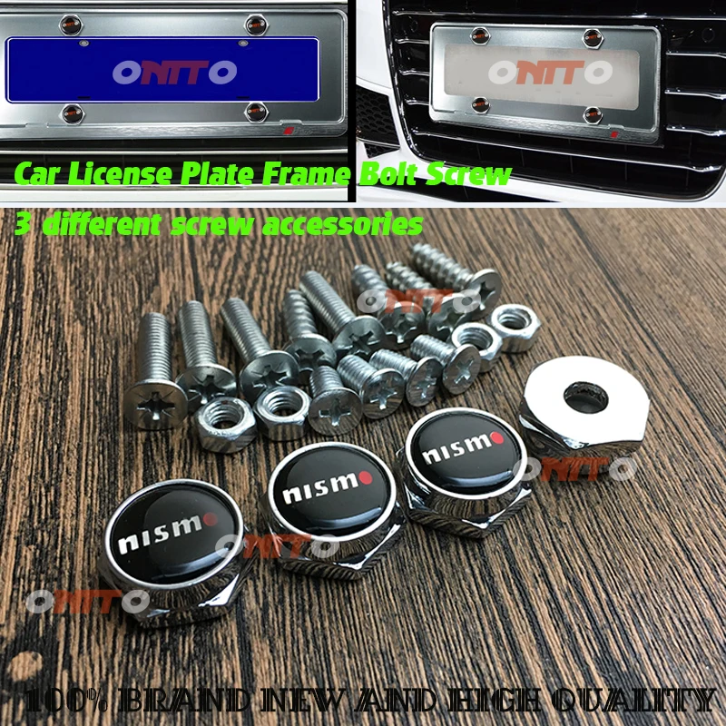 Для Nismo Almera Qashqai Tiida Teana Skyline Juke X TrailNote X-Trail Автомобильный номерной знак Болты рамка