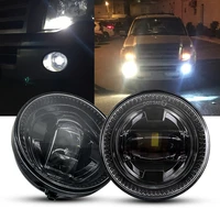 dot emark approved round black led fog lights assembly lamps replacement for ford f150 2007 2014 2pcs