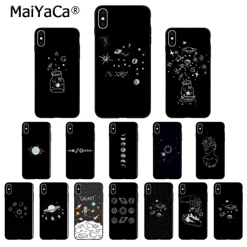 Мягкий чехол для телефона MaiYaCa Sky Space Planet Astronaut из ТПУ iPhone 6S 6plus 7plus 8 8Plus X Xs MAX 5 5S XR 11