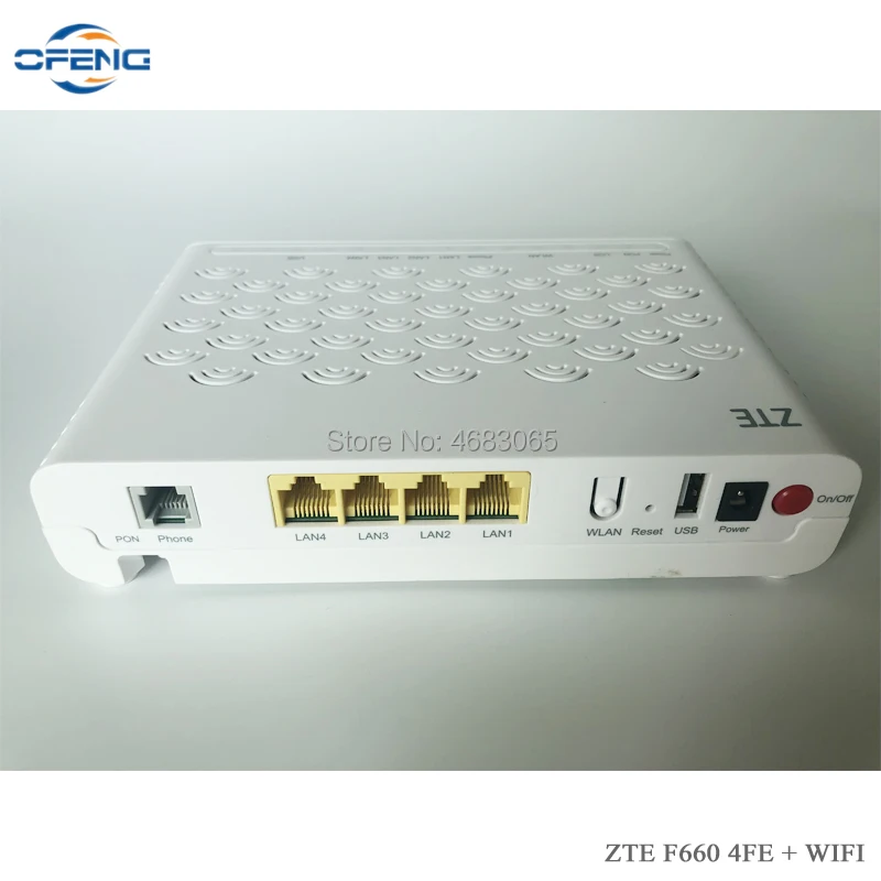 Zte волоконно оптический модем F660 V5.0 GPON ONU 4FE + беспроводной Wifi USB тел английская