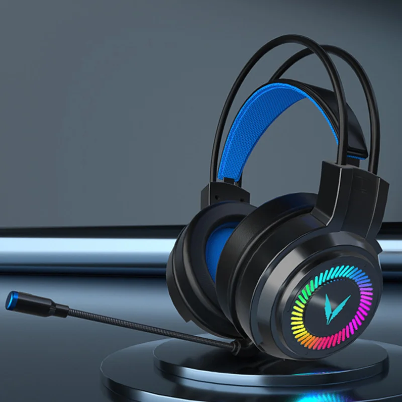 

Игровые наушники с микрофоном, профессиональная игровая гарнитура, USB проводные наушники, объемный звук 4D, стерео, для Мобильный телефон шт.