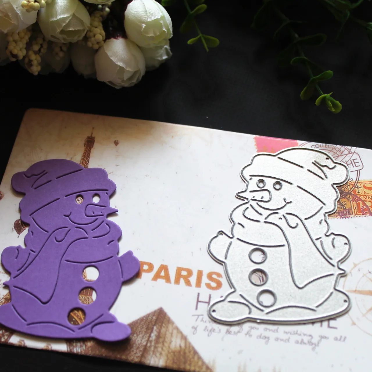 Санта Клаус Снеговик металлические режущие штампы для DIY скрапбукинга