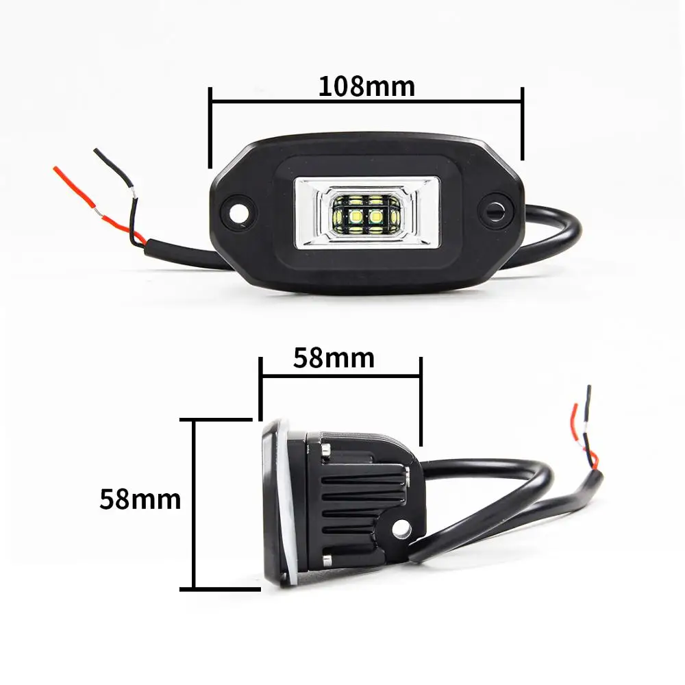 1 Piece 20W Work Light Flood Beam Led 6000K 24V 12V IP67 for Off-road SUV ATV 4WD 4X4 Driving Fog Lamp | Автомобили и мотоциклы