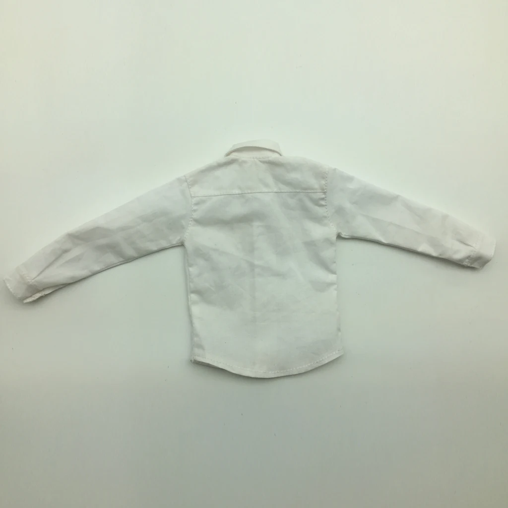 

1/6 Scale White Long Sleeve Dress Shirt for 12'' Enterbay Male Action Figure