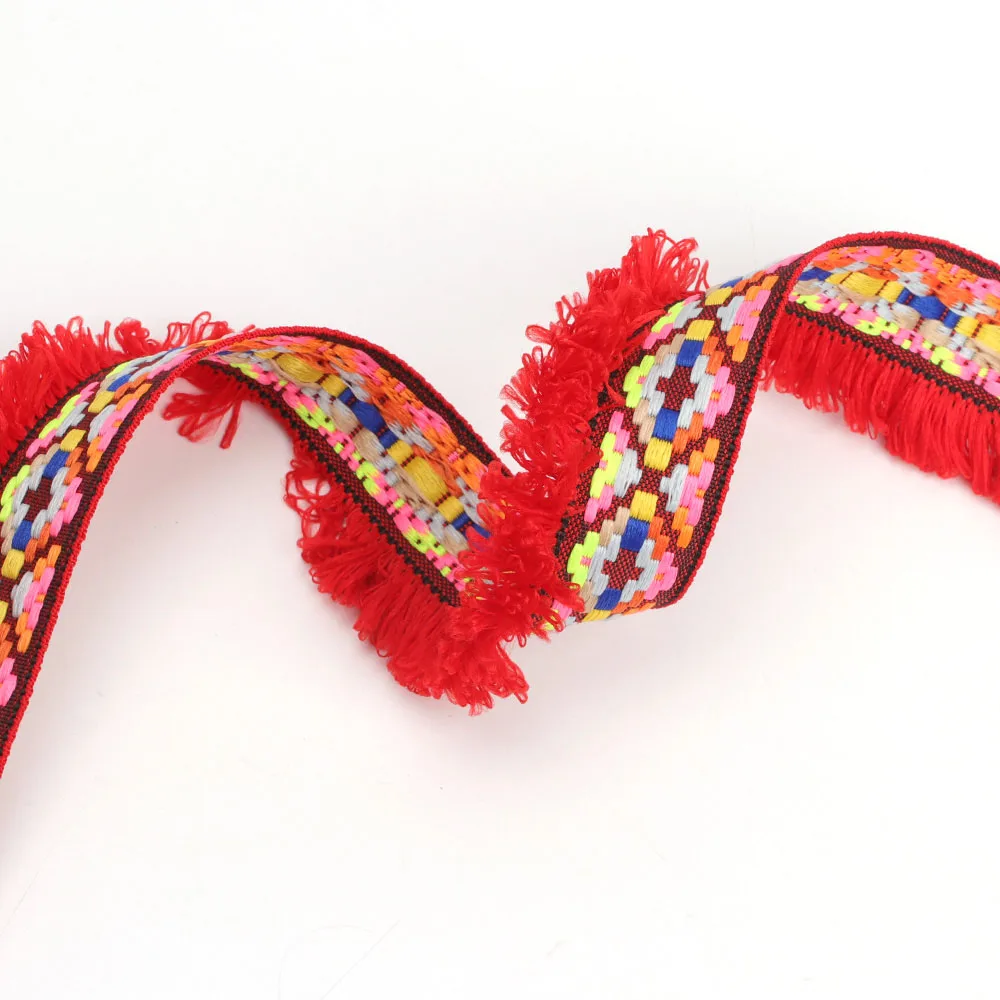 Винтажная вышитая отделка тесьма кружевной помпон Искусственные ремесла лента